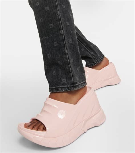 givenchy lace up wedge sandals|Givenchy marshmallow sandals.